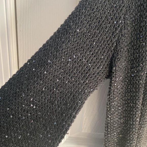 Knit Victorias Secret sparkle sequin robe dark gray L - Picture 3 of 5